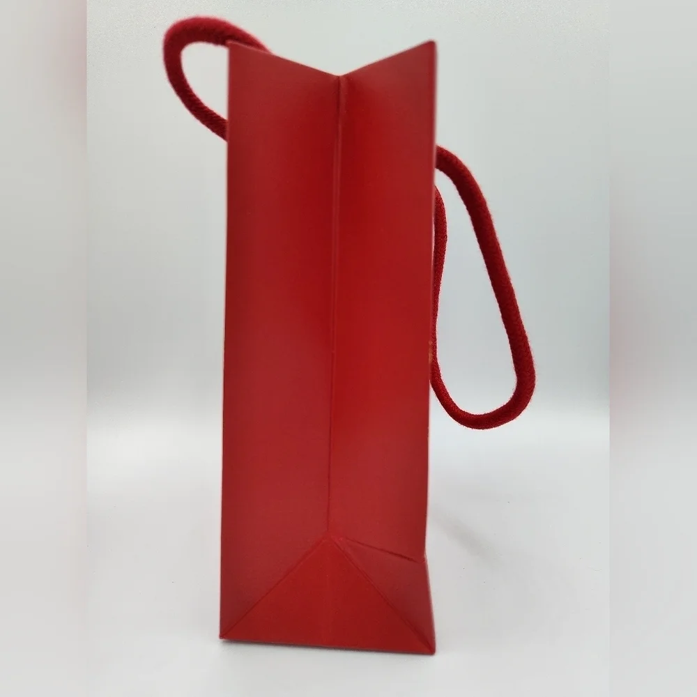 Dior Red Gift Box & Rope Bag Set | Gold Logo Special Edition Packaging LIKE NEW